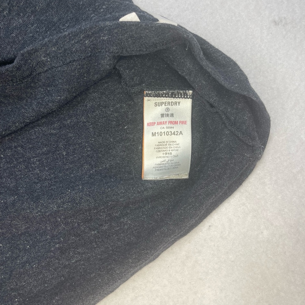 Superdry Real SuperDry Premium Goods Graphic T-Shirt Gray Red Logo Men’s M - Picture 3 of 6